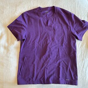 Jaanuu Men's Scrub Top EGGPLANT